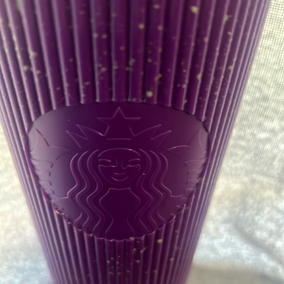 Starbucks 2024 Purple Pleated Speckled GLOW in the DARK Halloween Tumbler - Picture 2 of 7